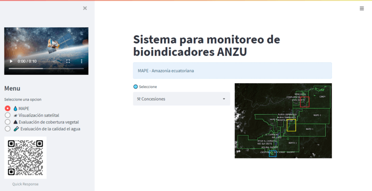 Aplicación de monitoreo de bioindicadores ANZU